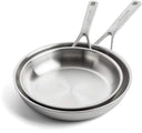 KitchenAid Bratpfannenset Tri-Ply Edelstahl 2-teilig - ø 20 & 28 cm - ohne Antihaftbeschichtung