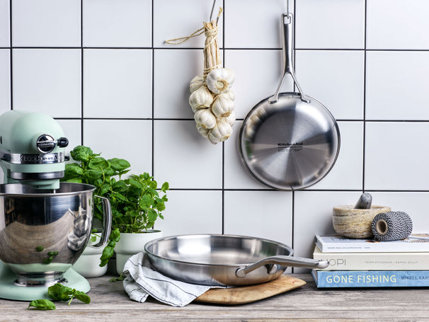KitchenAid Bratpfannenset Tri-Ply Edelstahl 2-teilig - ø 20 & 28 cm - ohne Antihaftbeschichtung