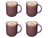 Luminarc Koffieglazen / Theeglazen met Oor Moka Delice Cherry - 250 ml - 4 stuks