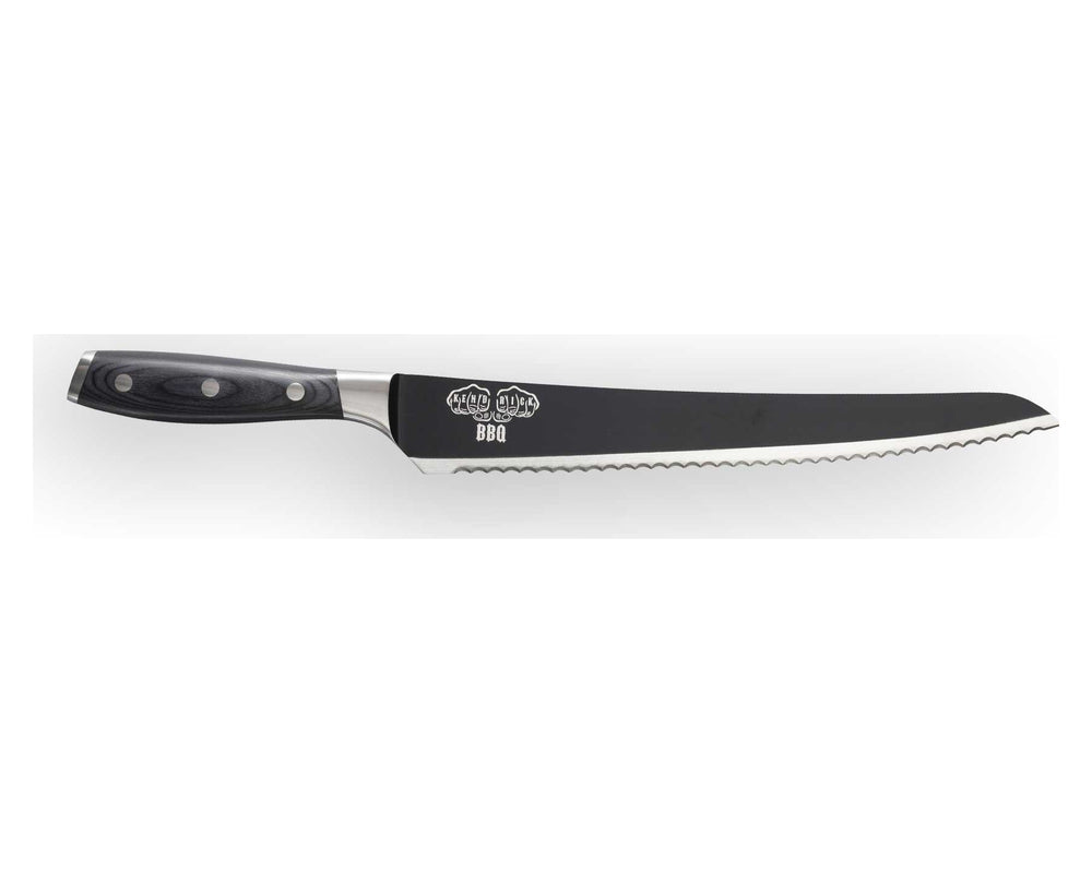 Messermeister Brisketmes / Vleesmes Gekarteld Avanta BBQ 25 cm - achterkant