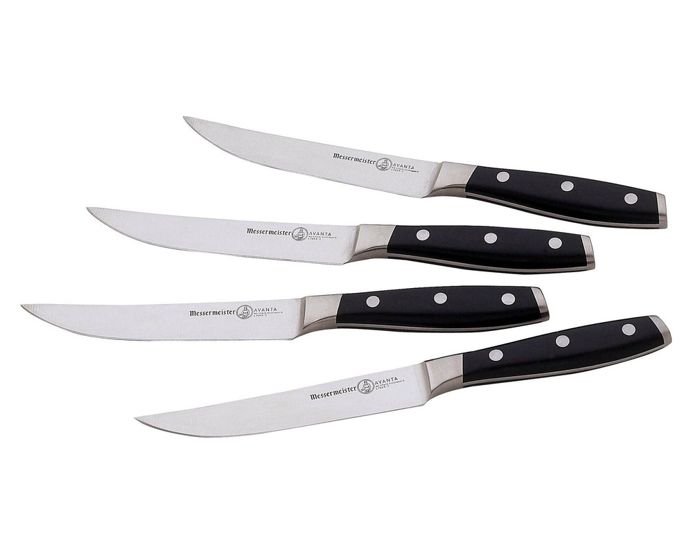 Messermeister Steakmessen Avanta Zwart 13 cm - 4 stuks