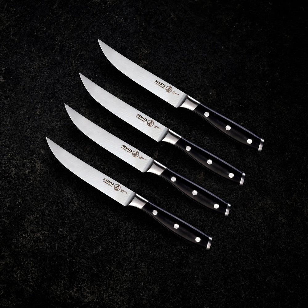 Messermeister Steakmessen Avanta Zwart 13 cm - 4 stuks - sfeerbeeld 1