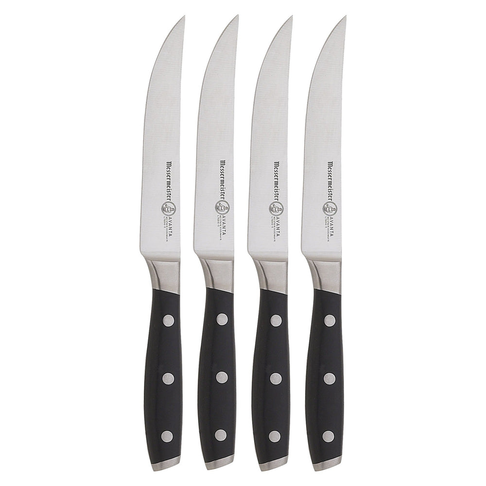 Messermeister Steakmessen Avanta Zwart 13 cm - 4 stuks - bovenaanzicht