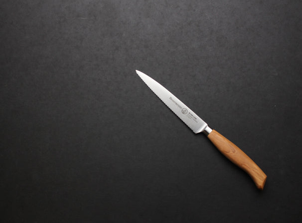 Messermeister Tomatenmesser gezahnt Oliva Luxe Olivenholz 13 cm