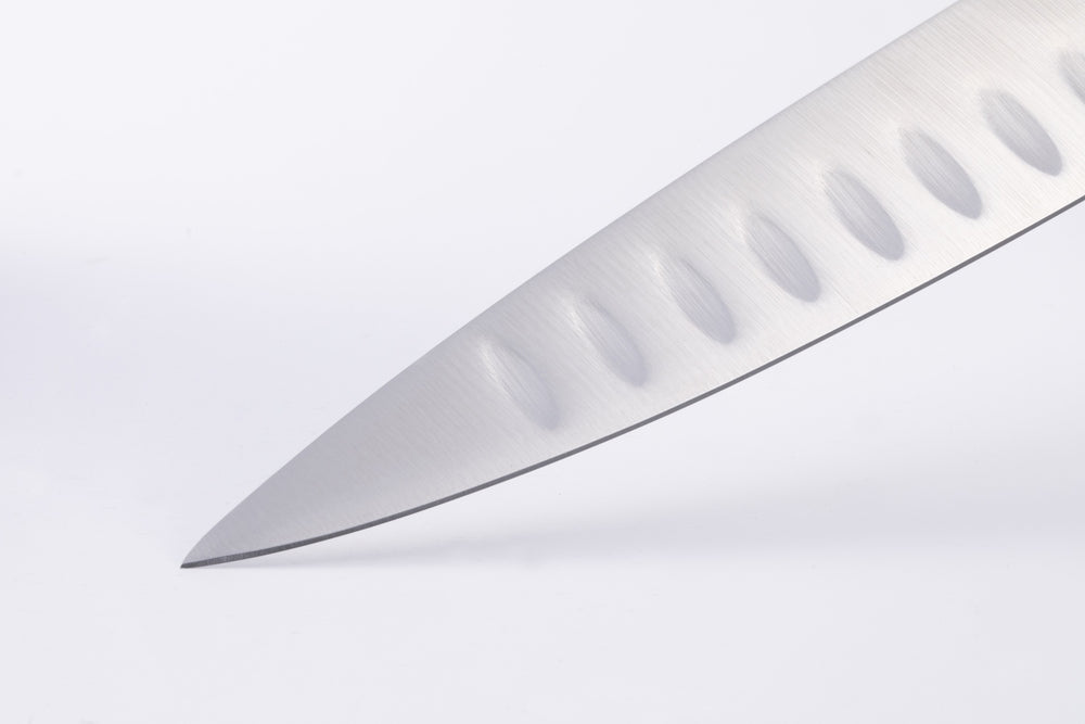 Messermeister Trancheerset Avanta Pakkahout 2-delig - Vleesmes met Kuiltjes & Vleesvork - detail 2
