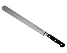Messermeister Zalmmes / Hammes met Kuiltjes Meridian Elite 25 cm - schuin aanzicht