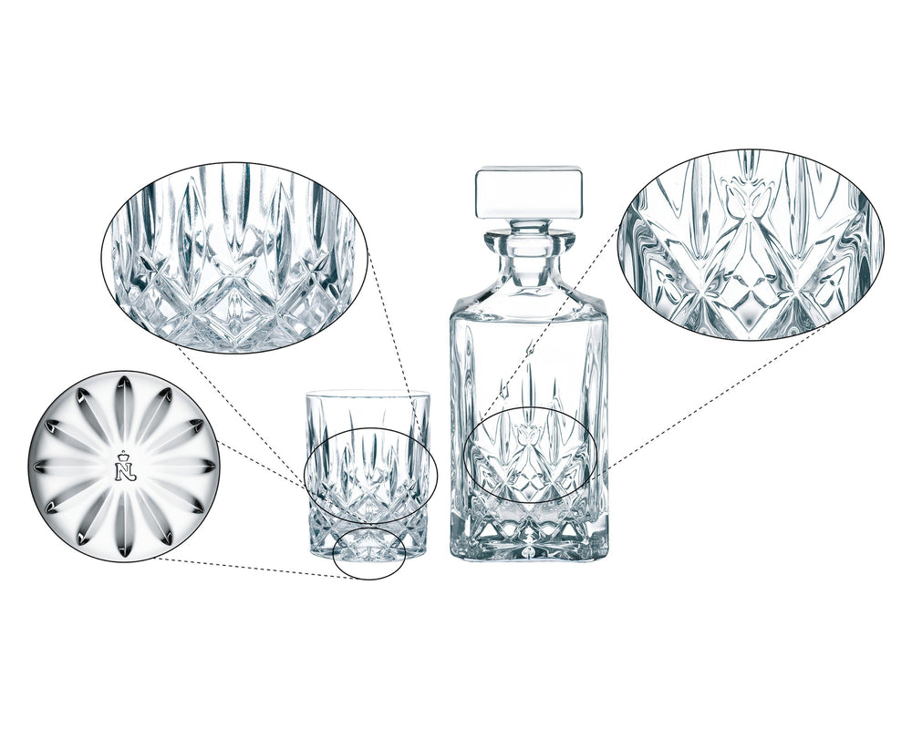 Nachtmann Whiskey Set Noblesse 3-delig - Karaf 750 ml & 2 Whiskeyglazen 295 ml - detail 1