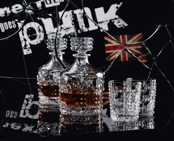 Nachtmann Whisky-Set Punk 3-teilig - Karaffe 750 ml & 2 Whiskygläser 348 ml