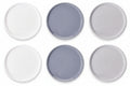 Cookinglife Frühstücksteller / Dessertteller Siaki - Weiß / Blau / Grau ø 19 cm - Porzellan - 6 Stück