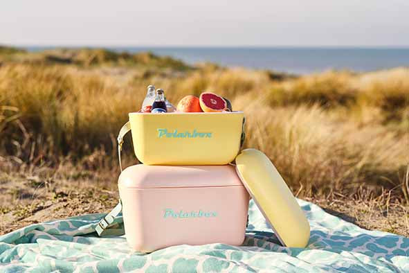 Polarbox Kühlbox mit Schultergurt - Lime Lilac - 20 Liter