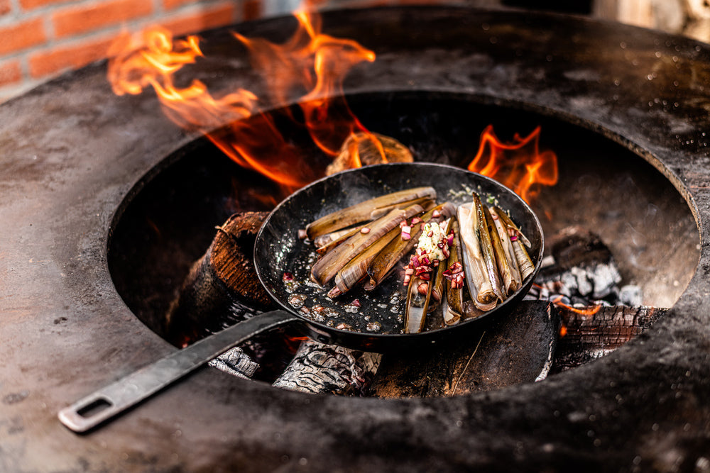 Forged Bratpfanne Carbonstahl Ø 24 cm – geeignet für alle Wärmequellen – geeignet für BBQ