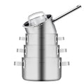 Sola Topfset Juvia 4-teilig – Edelstahl – downdraft-geeignet – Kochtöpfe Ø 16, 18, 20 cm & Stieltopf Ø 16 cm – geeignet für alle Herdarten