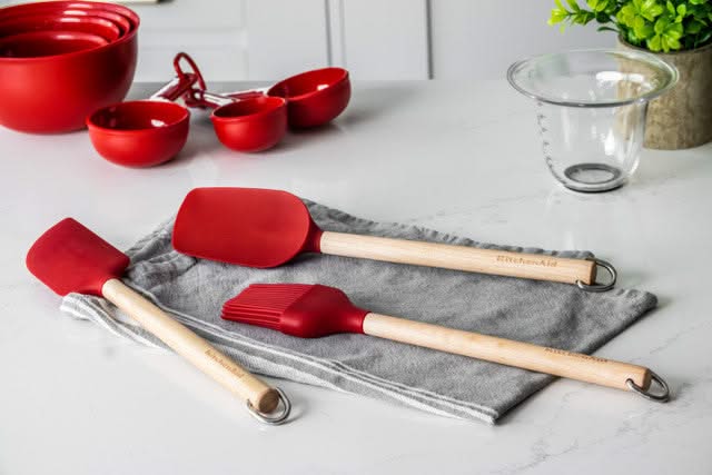 KitchenAid Backpinsel Core - Kaiserrot Birkenholz Silikon 31 cm - Backen