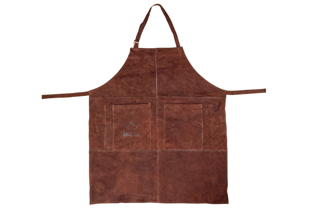 White Fire Grillschürze aus Leder - Braun - 77 x 66 cm